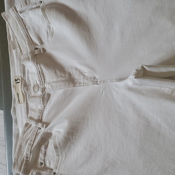 Garage High Rise Raw Hem White Sz. 12 Jeans - Picture 10 of 14